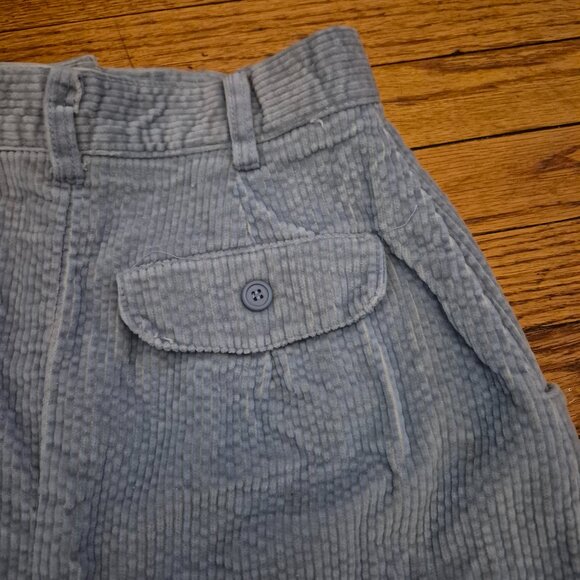 A-Line Long Corduroy Sky Blue Skirt with Front Pockets Cabin Creek - Picture 3 of 4